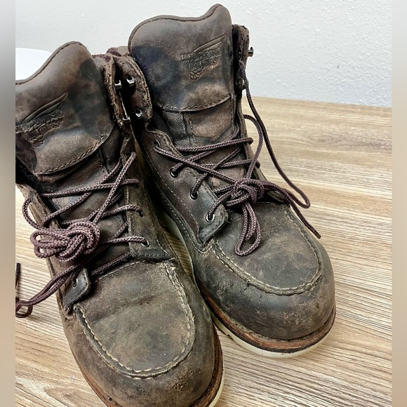 Red Wing Traction Tred Lite #2444 Size 6.5B Safety Toe Waterproof Work Boots - Picture 8 of 10